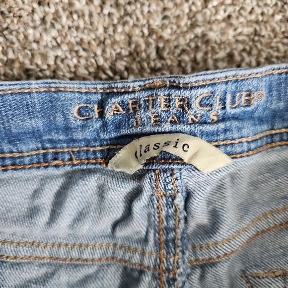Charter Club Jeans Classic Fit Size Womens 10 Light Wash Denim 5-Pocket - Picture 7 of 8